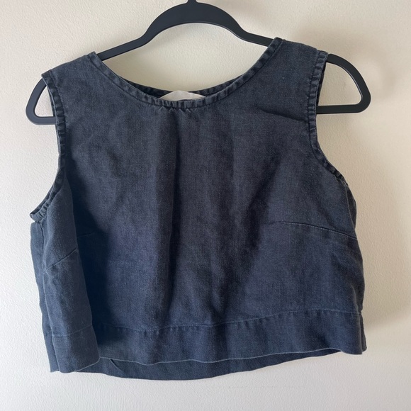 Elizabeth Suzann Tops - Elizabeth Suzann M Petra Black Midweight linen